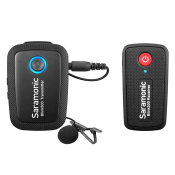 

Saramonic Blink 500-B1 2.4GHz 2-Channel Professional Wireless Lavalier Microphone System Transmitter Receiver for SLR Camera Sma