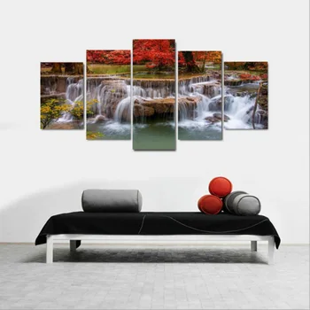 

5 Panels Landscape Pictures Canvas Painting Landscape Poster Walling Seascape Painting Wall Art Pictures for Bedroom Home Decor