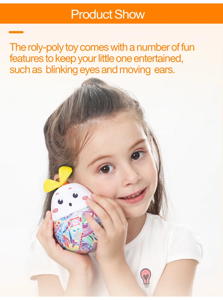 HOLA TOYS 3132 Пальчиковый рок кивающий тумблер кукла милый мультфильм музыкальный Колокольчик для бубенцов для детских подарков