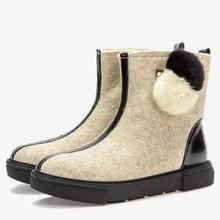 Полусапоги Женские зимние на молнии с помпоном Betsy 978834/01-02