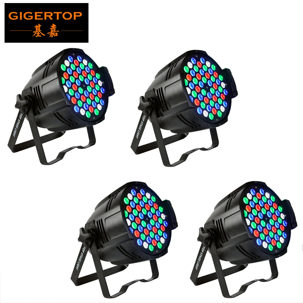 

4Pcs/Lot 54x3W Led Par Light RGBW single color LED Par64 Light 4/8DMX Channels control,DMX Par Stage Light DJ Equipment 90V-240V