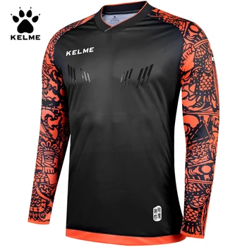 

KELME Child Goalkeeper Uniforms Kid Soccer Jerseys Traning Shirts Long Sleeve Doorkeepers Shirts Football Sponge Protector K080C