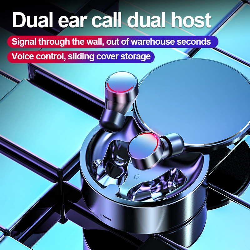 FLUXMOB Wireless Headphone Mini TWS Earbuds Bluetooth 5 0 Earphone in ear Sport Headset With charging box For smartPhone