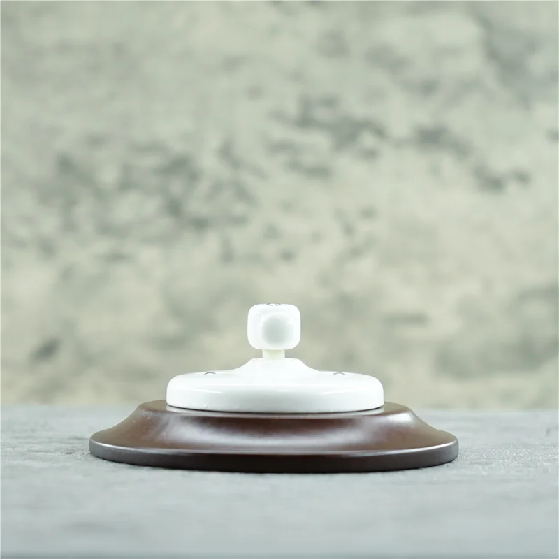 Interruptor de parede vintage retrô de porcelana