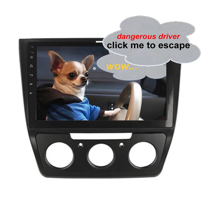 Perfect Car Android 9.0 Player for Skoda Yeti Manual AC 2015 tape recorder 4G Lte sim card Bluetooth GPS Radio Head Unit 2.5D IPS screen 0