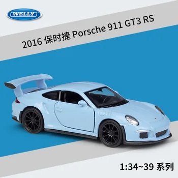 

Welly 1:36 Simulation Model Car Toy For Porsche 911 GT3 RS Alloy Car Toy Model with Pull back function original box For kid Gfit