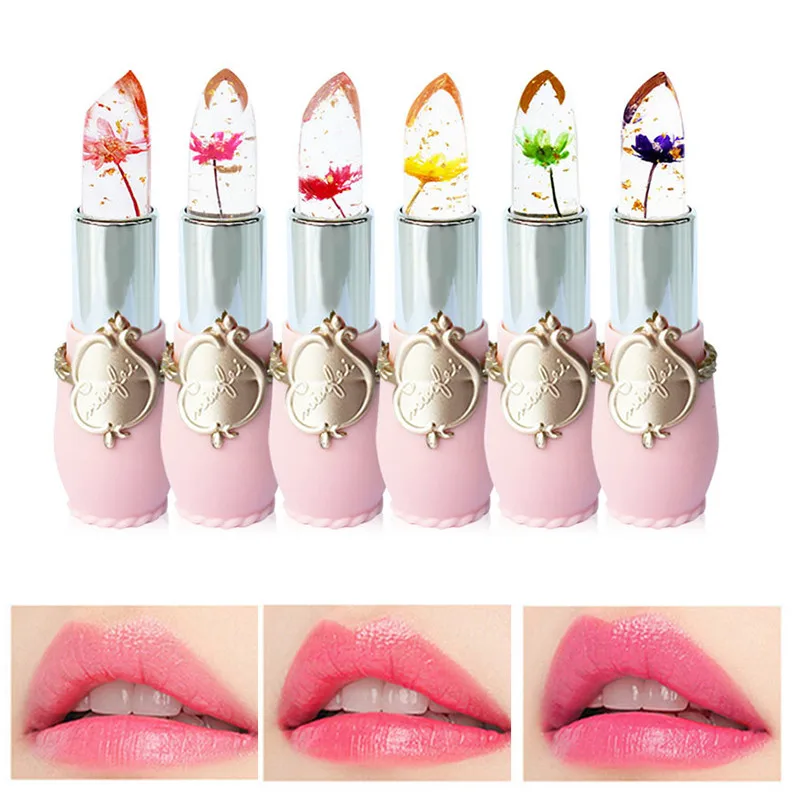 Crystal Temperature Color Changing Jelly Flower Lipstick Lip Balm Makeup Moisturizing Long Lasting Lipsticks Beauty Cosmetics Crystal Temperature Color Changing Jelly Flower Lipstick Lip Balm Makeup Moisturizing Long Lasting Lipsticks Beauty Cosmetics