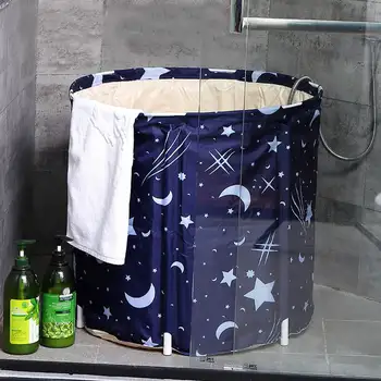 

Portable Bathtub Folding Bath Bucket Thicken Shower Barrel Large Adult Tub Baby Swimming Pool Insulation Family Bathroom SPA Tub