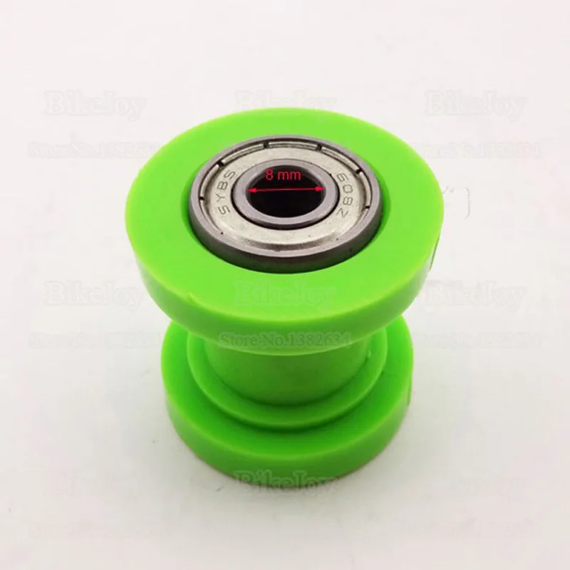 Pulley Tensioner Chain Roller ID 8mm Green for Chinese CRF50 KLX110 Pit Dirt Bike ATV Quad Buggy Go Kart Motorcycle Motocross
