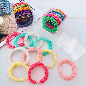 

10/80pcs/box Women's Hair Bands Girls Cute Elastic Rubber Band Rope Ponytail Gum Kid Hair Accessories Scrunchies Headband Gifts