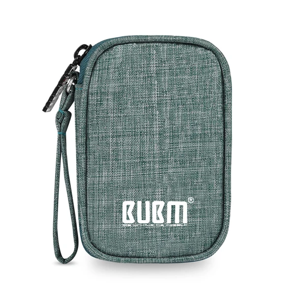 BUBM чехол для переноски наушников держатель сумка для хранения USB гаджет органайзер для наушников Мини-чехол для наушников, Airpods, кабель, usb-накопитель - Цвет: Rectangle grren