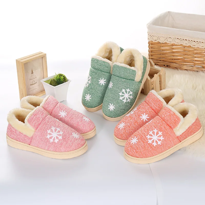 

New Style Autumn & Winter Korean-style Home Cotton Slippers Hipster Couples Cotton Slippers Anti-slip Warm Time of Childbirth Co