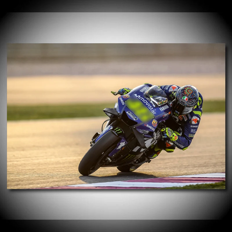 Современная Художественная Картина на холсте Росси Yamaha Superbike 2018 велосипеды Raceway