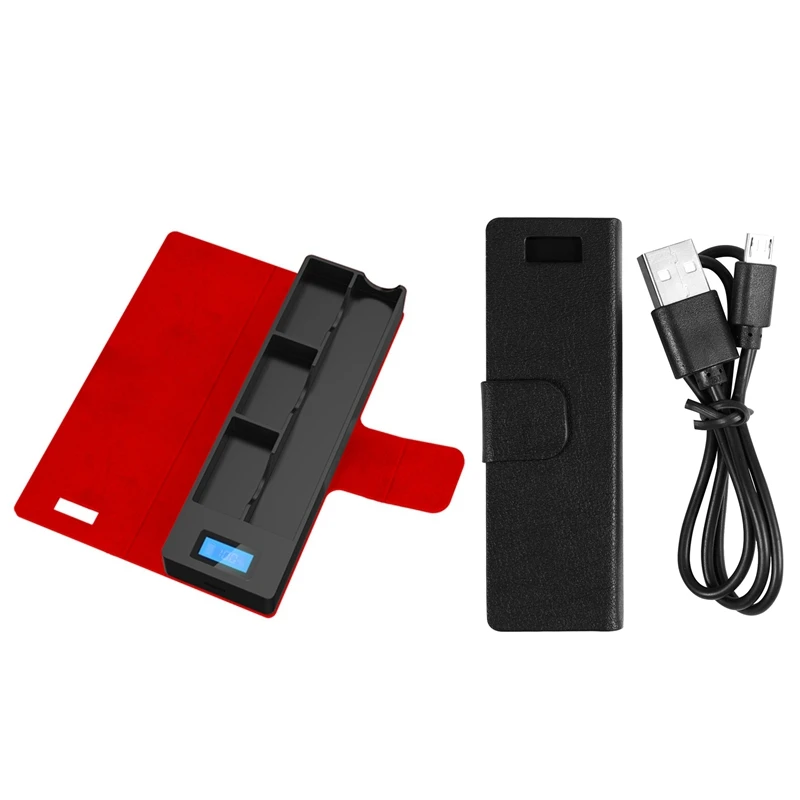 2 шт. Универсальный совместимый для Juul электронное зарядное устройство для Juul00 мобильная зарядка Pods Чехол держатель коробка, красный и черный