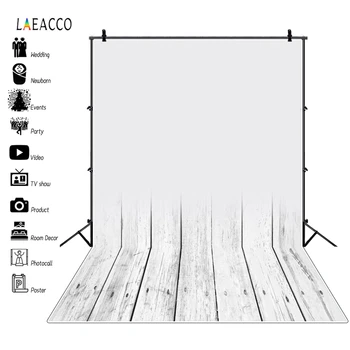 

Laeacco White Wall Photography Backdrop Wooden Floor Backgrounds for Pet Toy Photo Studio Baby Shower Newborn Children Photocall