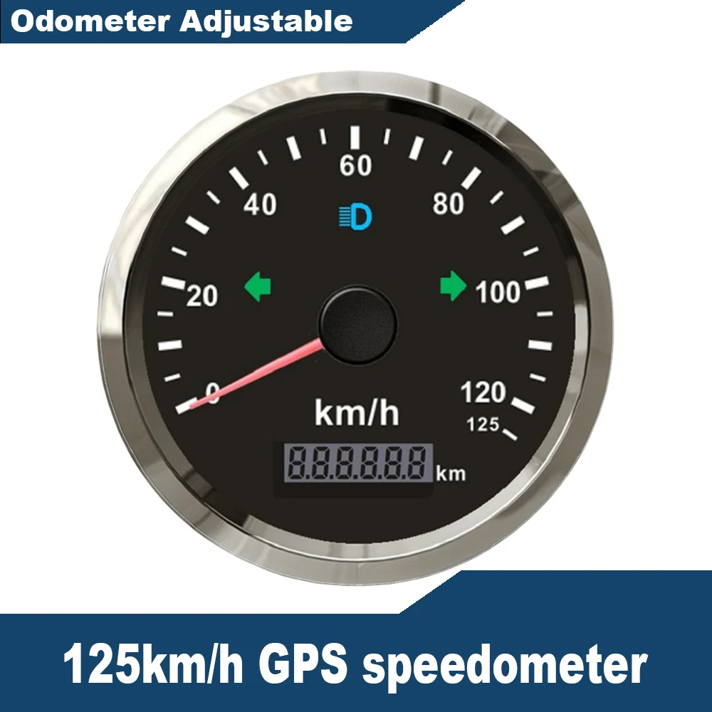 Compteur De Vitesse Moto Par Satellite Compteur de vitesse GPS universel pour moto, 3 3/8 pouces, odomètre 125  km/h, kilométrage Total réglable avec rétro éclairage 12V 24V, indicateur  lumineux, nouveau | AliExpress