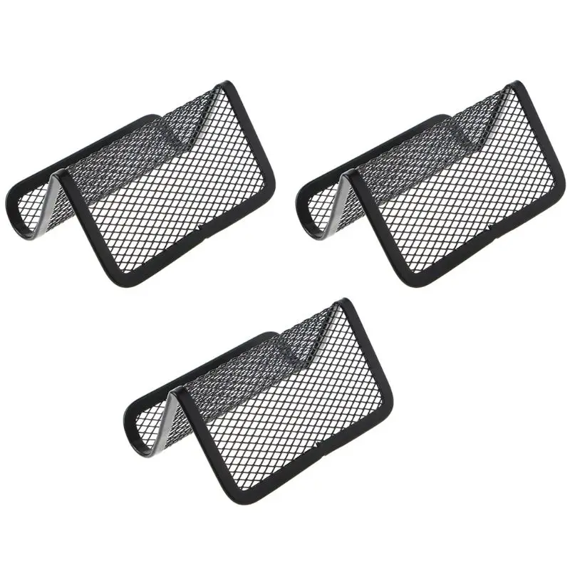 

Metal Mesh Business Card Holder Stand for Desk Office Business Card Holders Mesh Collection Organizer