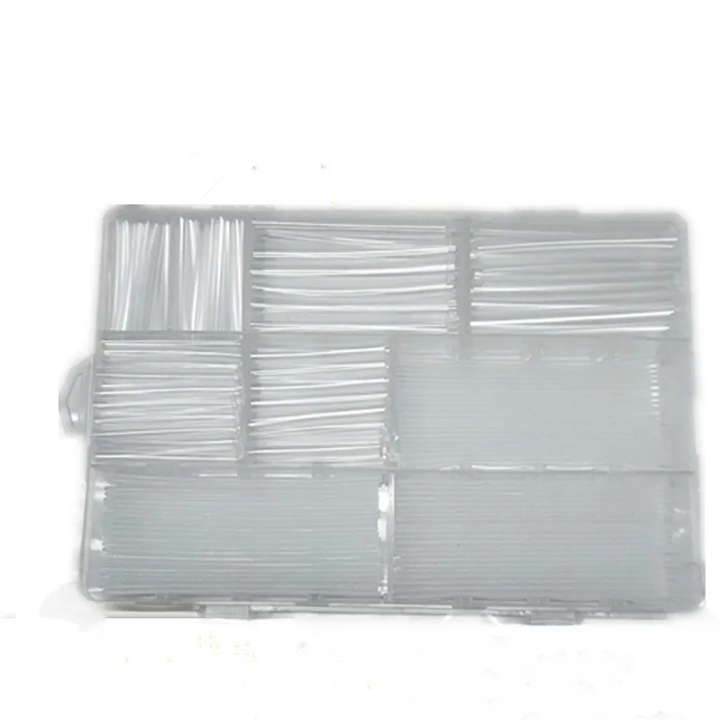 

385 pcs/set Transparent 9 Sizes Assorted 2:1 Flame-retardant Boxed Heat Shrink Tubing Kit MPa 600V