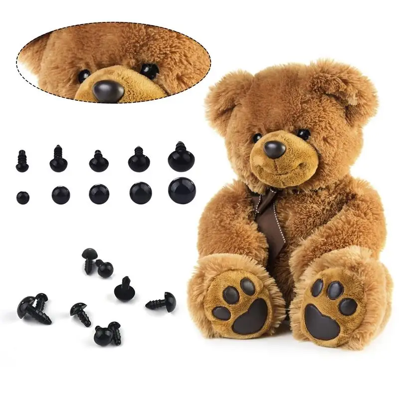 50/100pcs Black Plastic Doll Eyes Safety Eyes For toys Teddy Bear