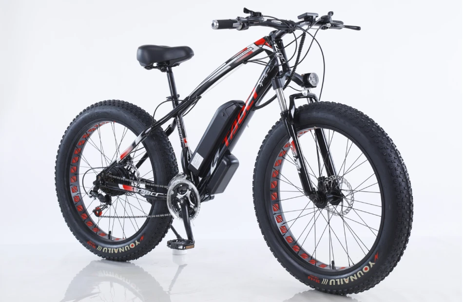 26 Inch 750W Electric Bicycle  Snow Beach Mountain Bike Fat Tire 4.0 Power E Bike Adult