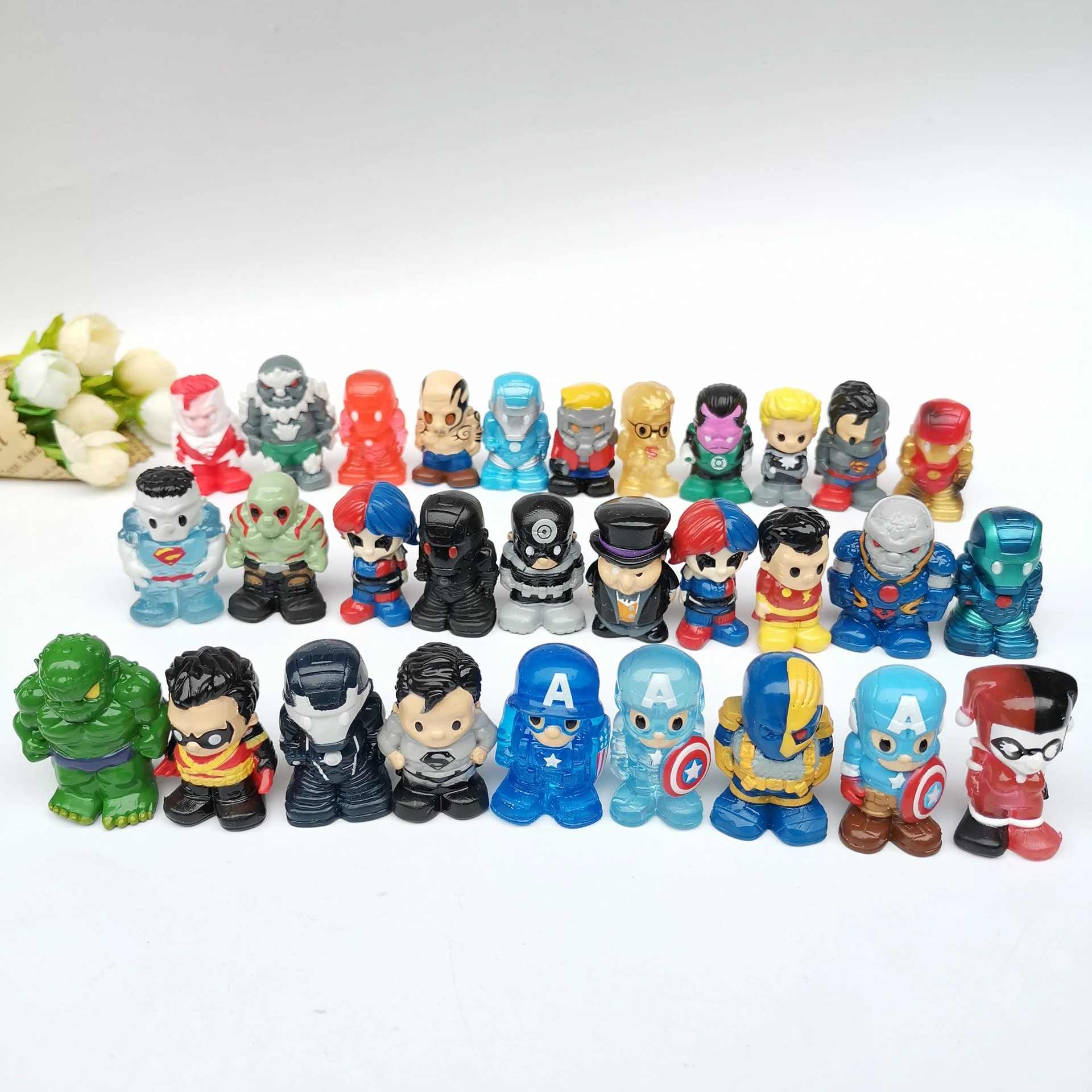 Figuras acción de Super héroes, muñecos de plástico de PVC de 4 5cm, de goma suave, 10 de acción| -