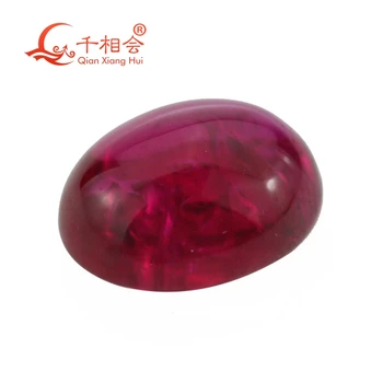 

oval shape flat back cabochon r uby 5# including minor cracks and inclusions corundum loose gem stone