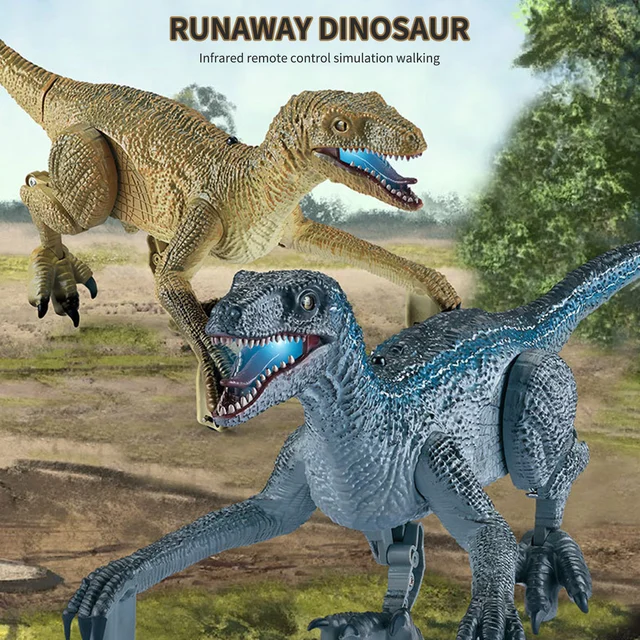 Remote Control Dinosaur Toys RC Dinosaur with LED Light Roaring RC Simulated Walking One-click Demo Gift for Kids Boys Girls 6