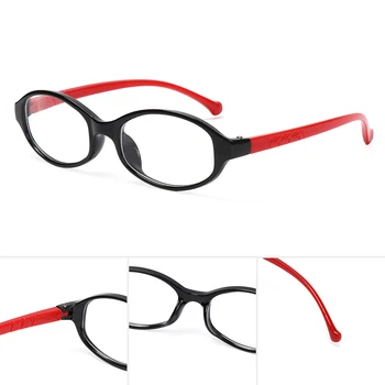 

1PC Ellipse Anti Blue Light Kids Glasses PC Frame Eyeglasses Children Clear Transparent Blocking Spectacles Computer Goggles