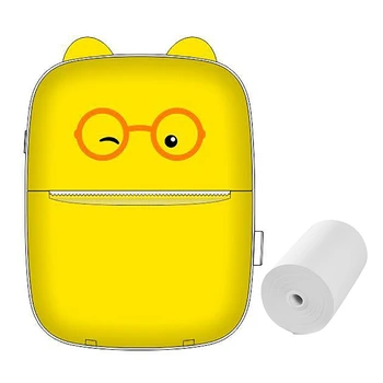 

HOT-Printer Machine Pocket Wrong Printer Mobile Phone Bluetooth Photo Note Printing with Printing Paper for Students