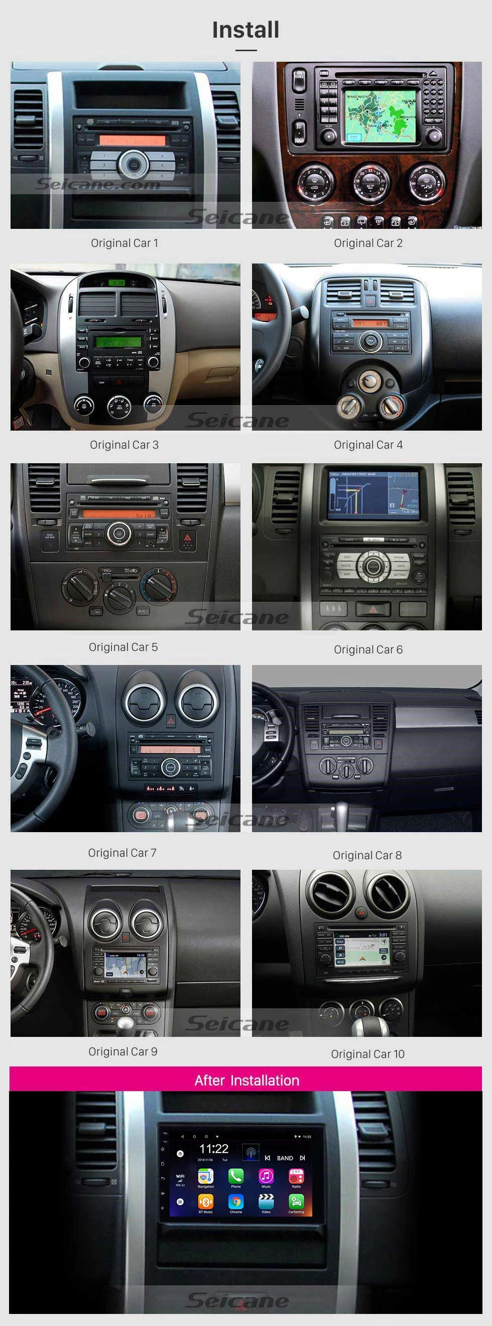 Seicane Универсальный 2Din Android 8,1 8-ядерный автомобиля gps навигации стерео для Honda Kia Nissan Suzuki Toyota VW hyundai Поддержка RDS 3g