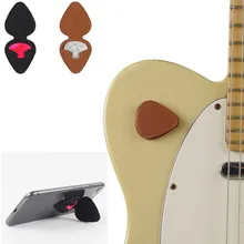

Magnetic Leather Electric Guitar Acoustic Music Pick Plectrum Bag Multifunction Mobile Phone Holder Tool Guitar Accessories GYH