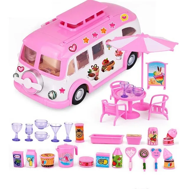 DIY Doll House For LOL Doll Convertible Picnic Car Picnic Bus Cute DollHouse Miniatures Kids Toys Girl Birthday Best Gifts DIY Doll House For LOL Doll Convertible Picnic Car Picnic Bus Cute DollHouse Miniatures Kids Toys Girl Birthday Best Gifts