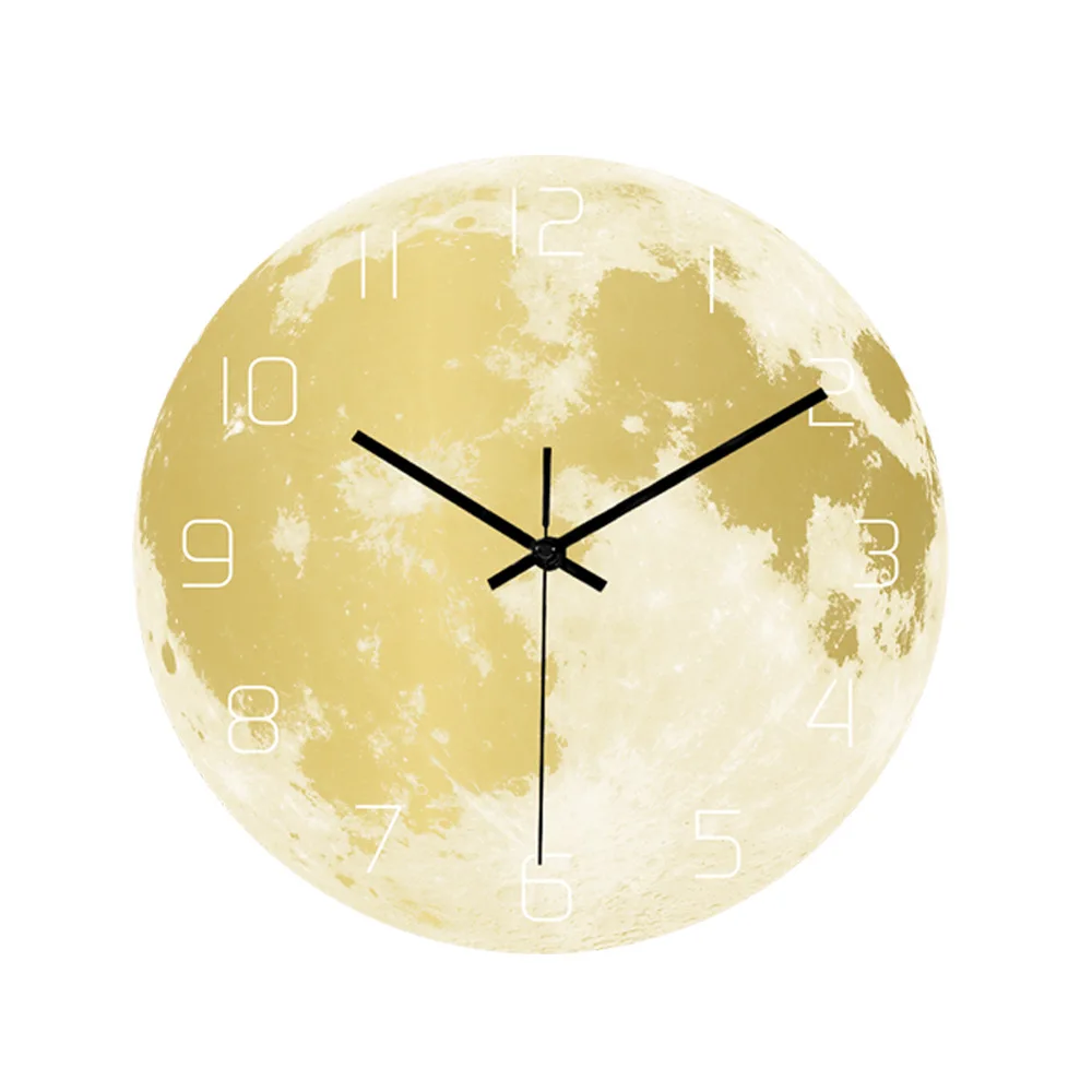 Настенные акриловые часы Moon Starry с бесшумным механизмом детская комната музейный