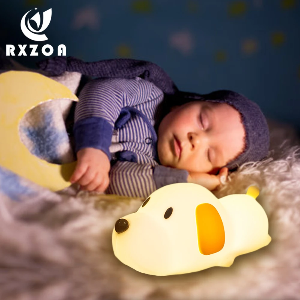 

Cartoon LED Night Lights Beside Lamp Touch Control Adjustable Brightness Safe Timer Setting for Kid Children Bedroom