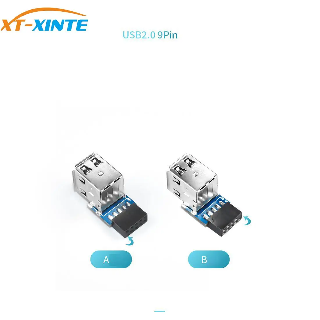 9pin материнская плата в 2 порта USB 0 двойной A 9 контактный адаптер конвертер PCB карта