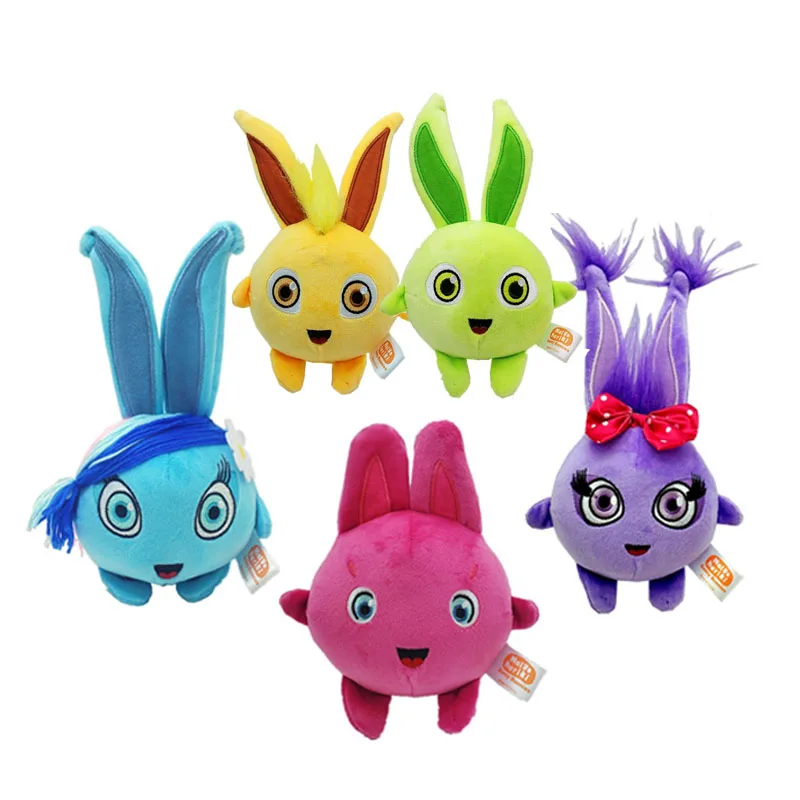 toy dolls New 5pcs/set 20cm Cute Animal Rabbit Plush Toys Lovely Rainbow Sunny Bunnies stuffed Plush Dolls for girls boys ariel doll