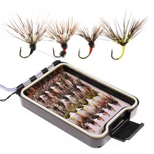 

24PCS/Box 12# Assorted Tenkara Dry Flies Midge Flies For Trout Bass Fishing Lure Bait