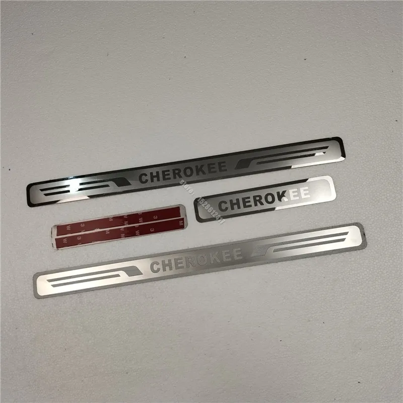 Car Door Sill Scuff Plate Jeep Cherokee Car styling Stainless Steel Scuff Plate Door Sill Welcome Pedal