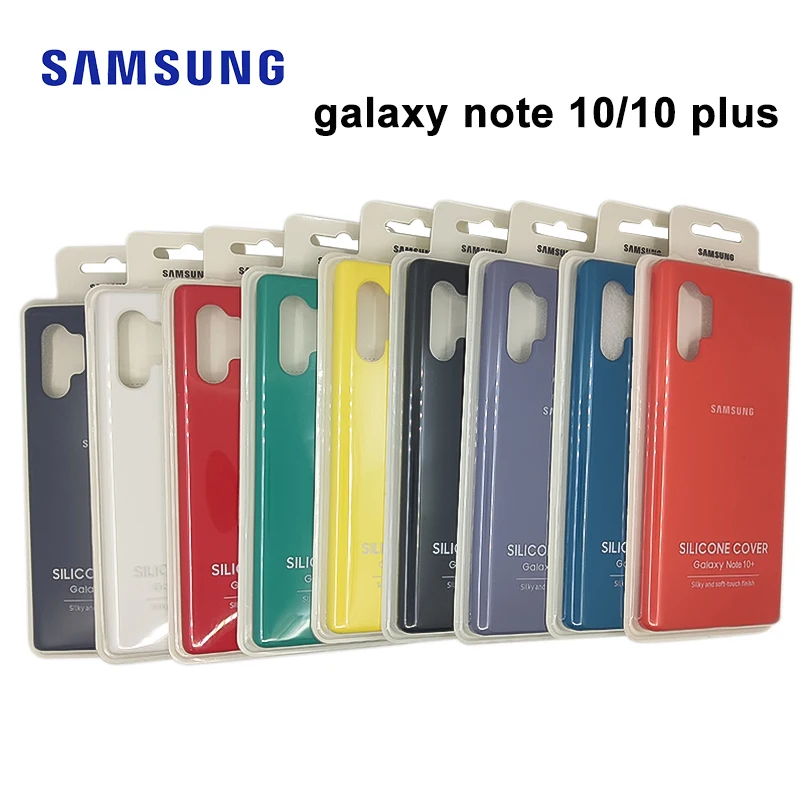 

Original Samsung Galaxy Note 10 plus case Liquid Silicone Case Silky Soft-Touch Shell Cover For samsung Note 10/10+ phone case