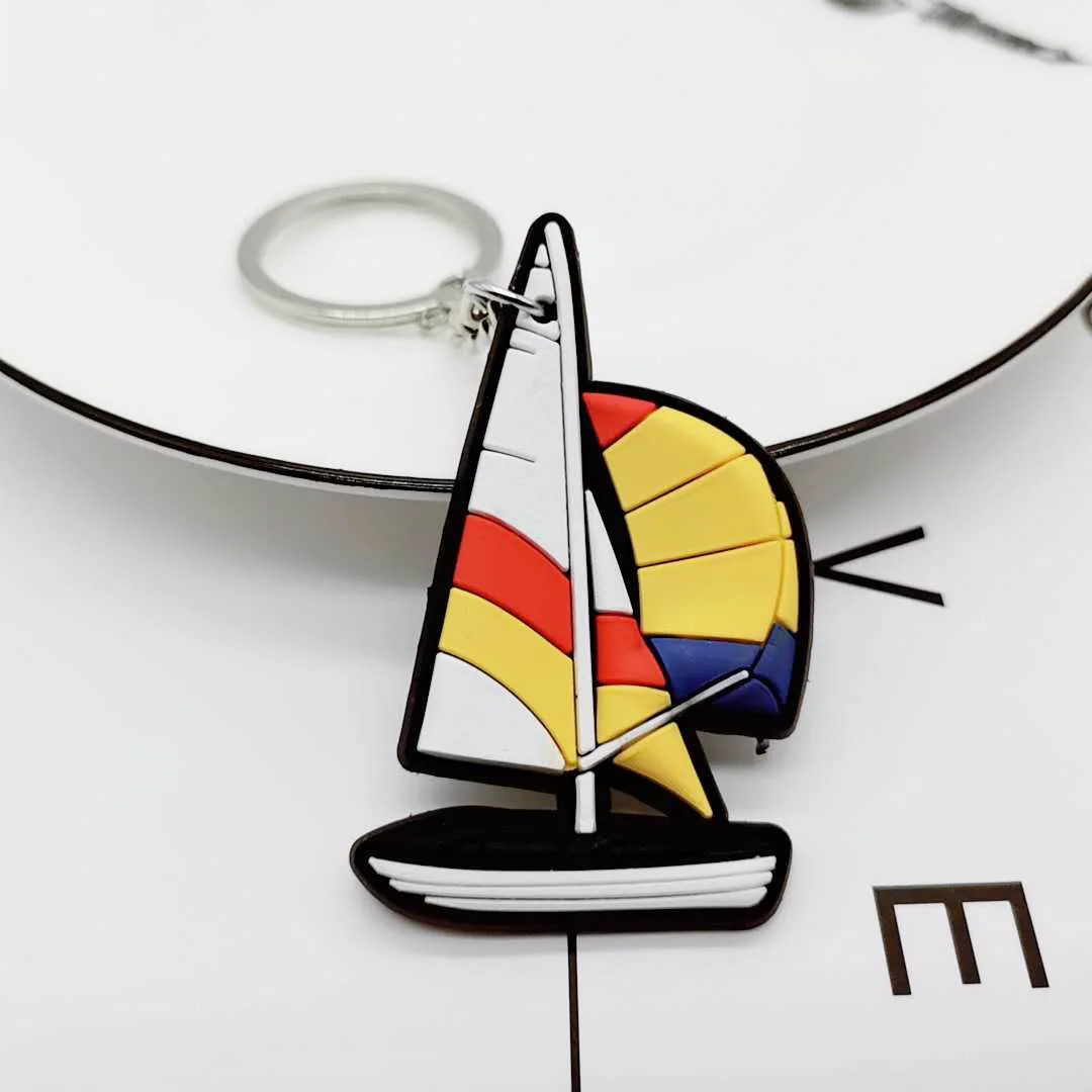 sailing брелок ПВХ мягкий пластиковый брелок Лодка сумка кулон рекламные подарки на события K2356