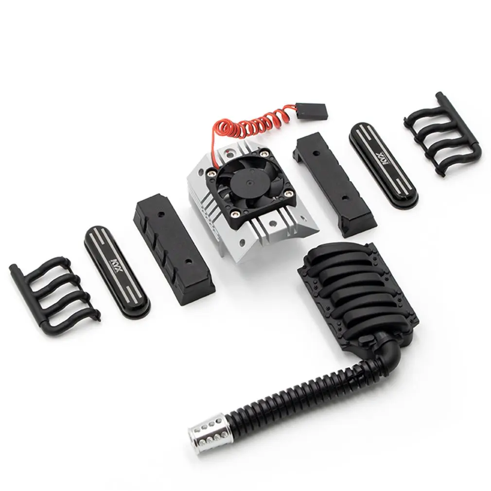 

KYX V8 Engine 540/550 Motor Heatsinks with Cooling Fan for Axial SCX10 II 90046 Wraith D90 Traxxas TRX4 RC Crawler Car
