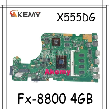 

Akemy X555DG X555YI laptop motherboard For Asus X555D A555D X555DG X555Y K555D motherboard Fx-8800 4GB RAM
