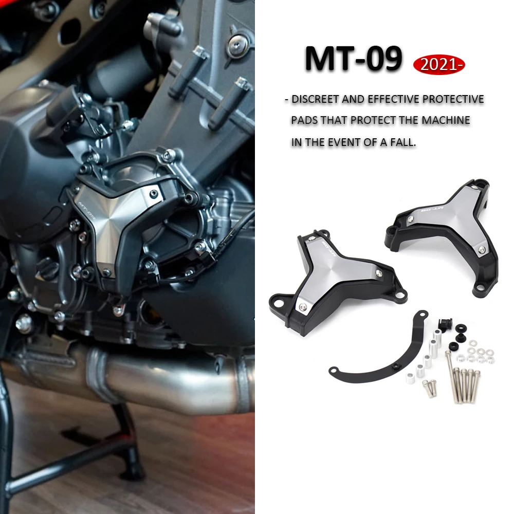 

NEW Motorcycle Parts For YAMAHA MT 09 MT09 MT-09 2021 Side Engine Guard Protection Cover Protective Sliders Crash Pad Protector