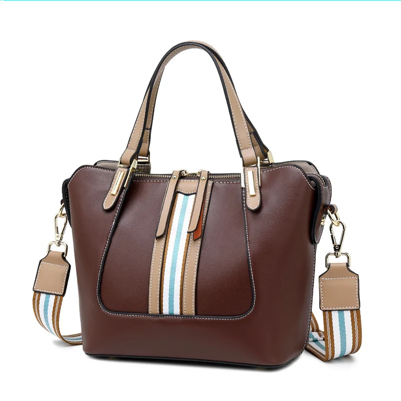 REALER роскошные сумки женские сумки дизайнерские женские кожаные сумки женские сумки через плечо большие сумки с ручкой сверху - Цвет: Коричневый