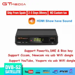 GTMEDIA V7S Freesat HD DVB S2 спутниковый ТВ приемник тюнер 1080 p AVC/H.264 Поддержка PowerVu DRE & Bisskey CCCAM DVB S2 V7S HD tv Box