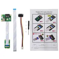express riser card PCIE מיני כדי PCIE Express X1 + USB Riser Card עם FFC בכבלים High Speed ​​DIY 90 E65A חריץ תואר (5)