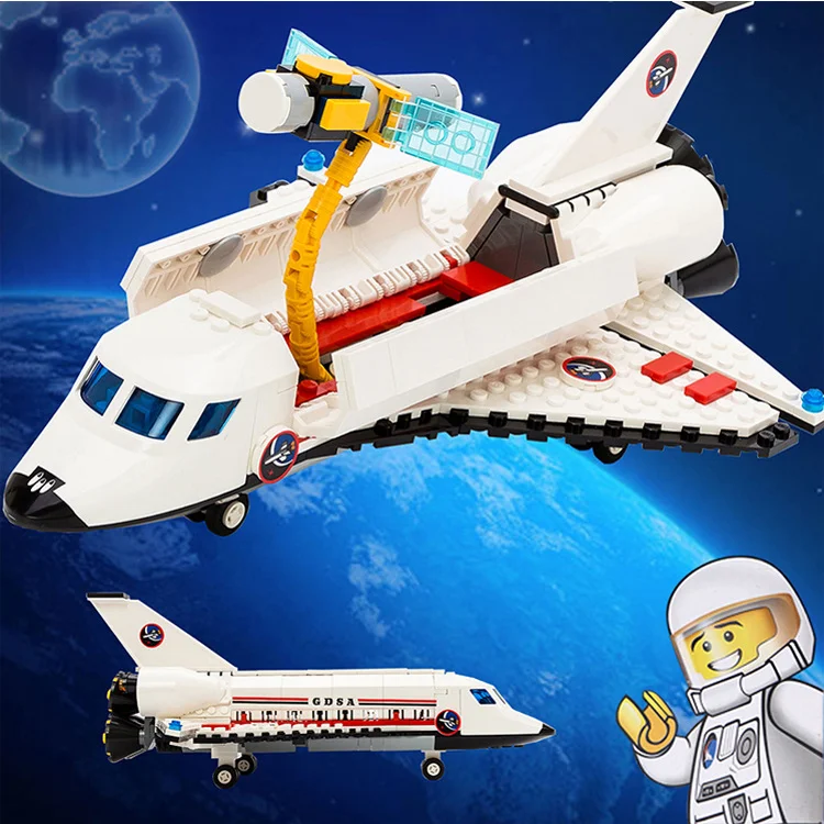 Подарки для детей игрушки космическая серия 8814 челнок детские развивающие сборные игрушки строительные блоки