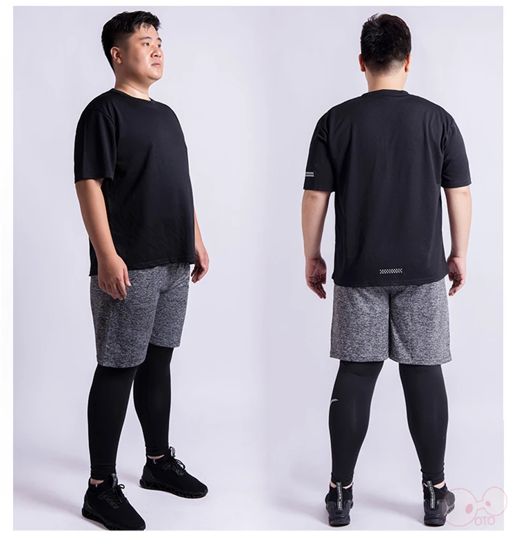 Breathable Mesh T Shirt+Shorts+Pants 3 Pcs Running Suit Men Plus Size 5XL/6XL Quick Dry Sport Set Gym Fitness Tracksuit Clothing