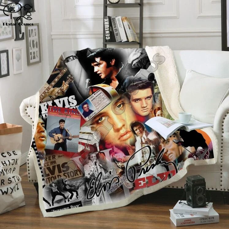Новейшее дизайнерское одеяло Elvis singer с заплатками, плюшевое одеяло с 3d принтом для взрослых, Флисовое одеяло из шерпы, покрывало из микрофибры 011 - Цвет: 10