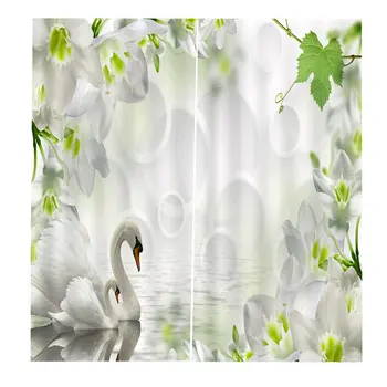 

3D Curtain UV-proof Bedroom Living room Curtains Washable Shield BJQ-1433 (1) Perfect Screening Home room Decorations